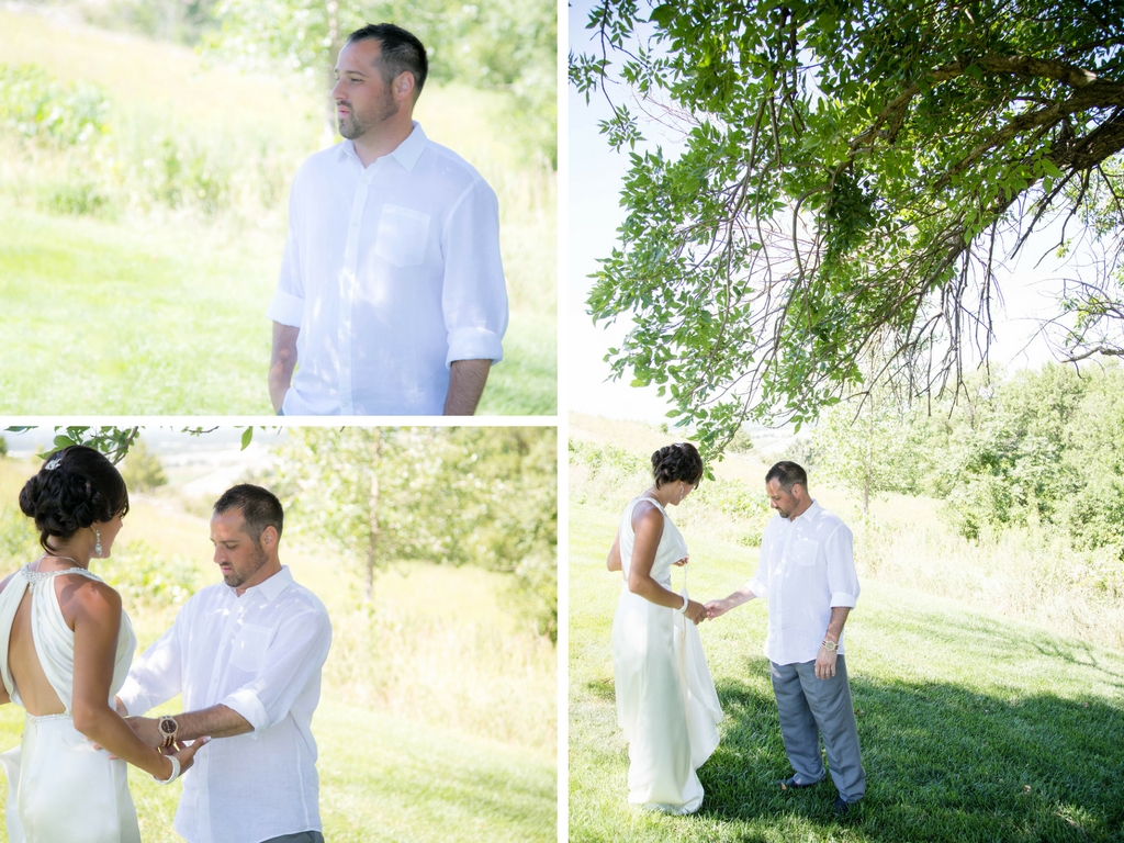 It's hard to pick just one image for the first look when the groom's face says so much at once!